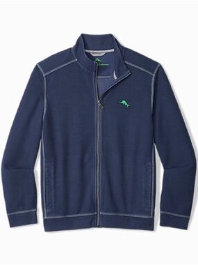 XXL Tommy Bahama Men’s Montego Beach Full Zip Sweatshirt Blue Big Tall Sweater
